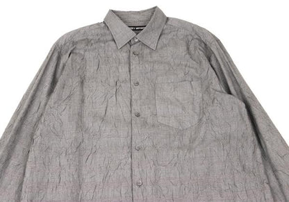 ISSEY MIYAKE MEN Glen Check Wrinkle Pleat Shirt Gray Size 4
