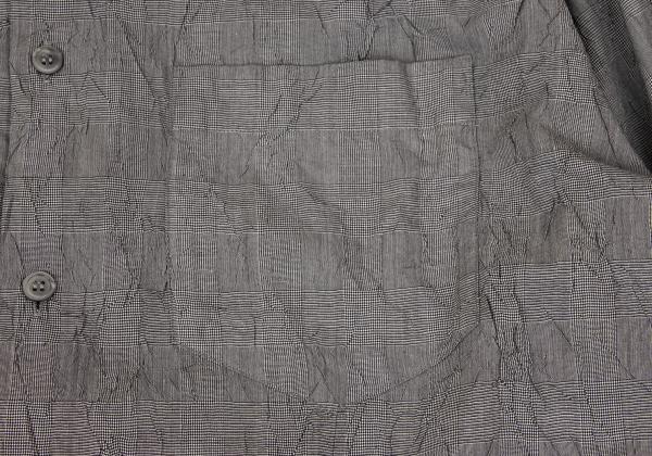 ISSEY MIYAKE MEN Glen Check Wrinkle Pleat Shirt Gray Size 4