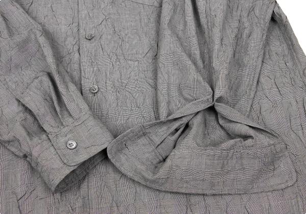 ISSEY MIYAKE MEN Glen Check Wrinkle Pleat Shirt Gray Size 4