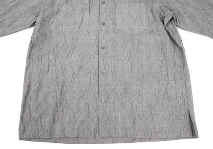 ISSEY MIYAKE MEN Glen Check Wrinkle Pleat Shirt Gray Size 4