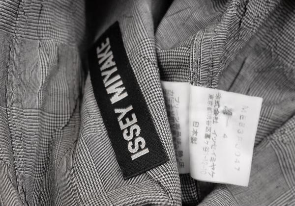 ISSEY MIYAKE MEN Glen Check Wrinkle Pleat Shirt Gray Size 4