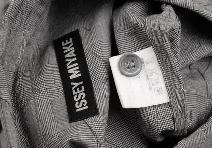 ISSEY MIYAKE MEN Glen Check Wrinkle Pleat Shirt Gray Size 4