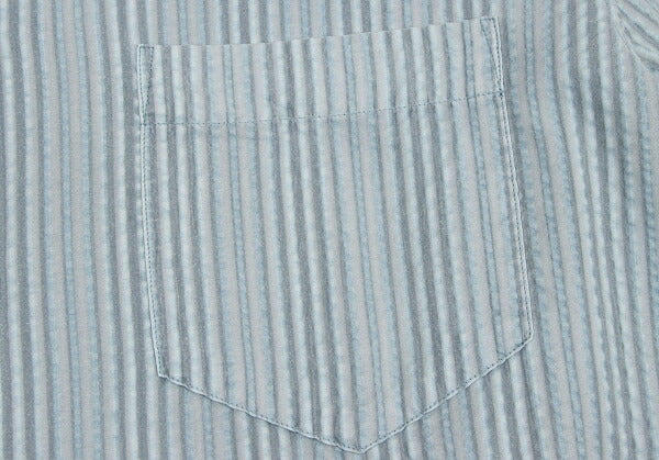 ISSEY MIYAKE MEN Pigment Print Stripe Shirt Blue Size 4
