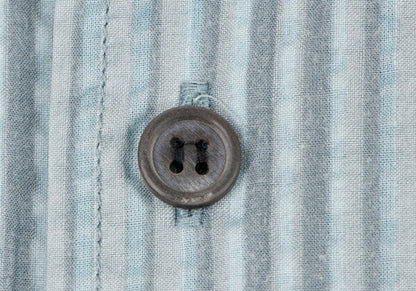 ISSEY MIYAKE MEN Pigment Print Stripe Shirt Blue Size 4