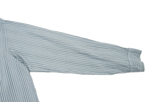 ISSEY MIYAKE MEN Pigment Print Stripe Shirt Blue Size 4