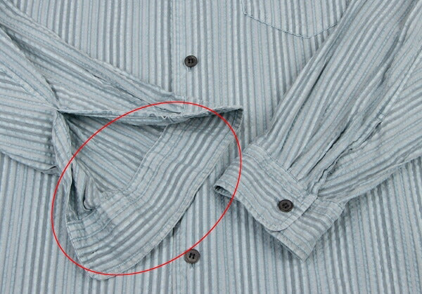 ISSEY MIYAKE MEN Pigment Print Stripe Shirt Blue Size 4
