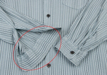 ISSEY MIYAKE MEN Pigment Print Stripe Shirt Blue Size 4