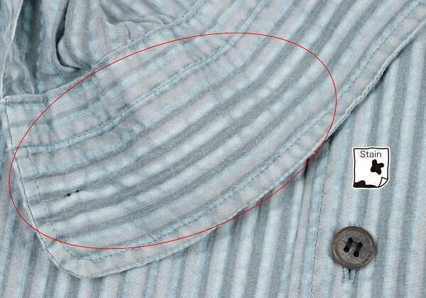 ISSEY MIYAKE MEN Pigment Print Stripe Shirt Blue Size 4