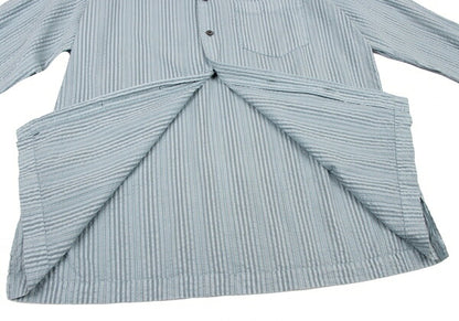 ISSEY MIYAKE MEN Pigment Print Stripe Shirt Blue Size 4