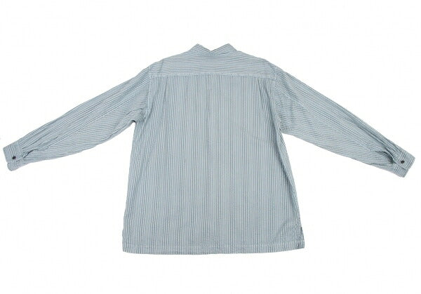 ISSEY MIYAKE MEN Pigment Print Stripe Shirt Blue Size 4