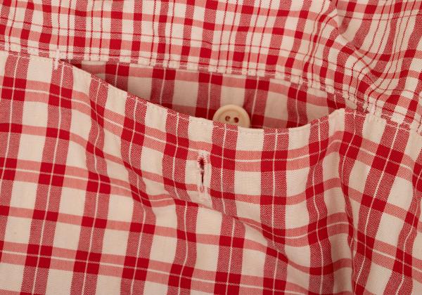 ISSEY MIYAKE MEN Multi Check Panel Shirt Red/Black Size 3