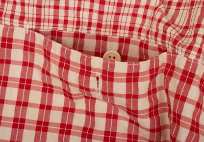 ISSEY MIYAKE MEN Multi Check Panel Shirt Red/Black Size 3