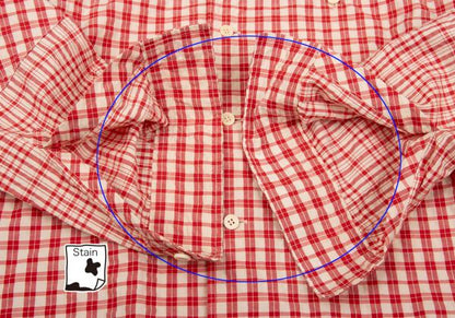 ISSEY MIYAKE MEN Multi Check Panel Shirt Red/Black Size 3