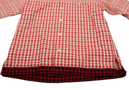ISSEY MIYAKE MEN Multi Check Panel Shirt Red/Black Size 3
