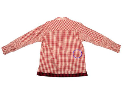 ISSEY MIYAKE MEN Multi Check Panel Shirt Red/Black Size 3