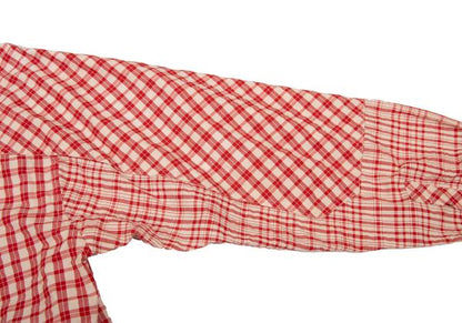 ISSEY MIYAKE MEN Multi Check Panel Shirt Red/Black Size 3