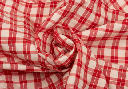 ISSEY MIYAKE MEN Multi Check Panel Shirt Red/Black Size 3