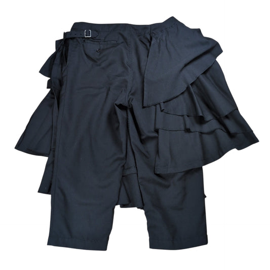 BLACK COMME des GARCONS Frill Layered Pants Black Size L