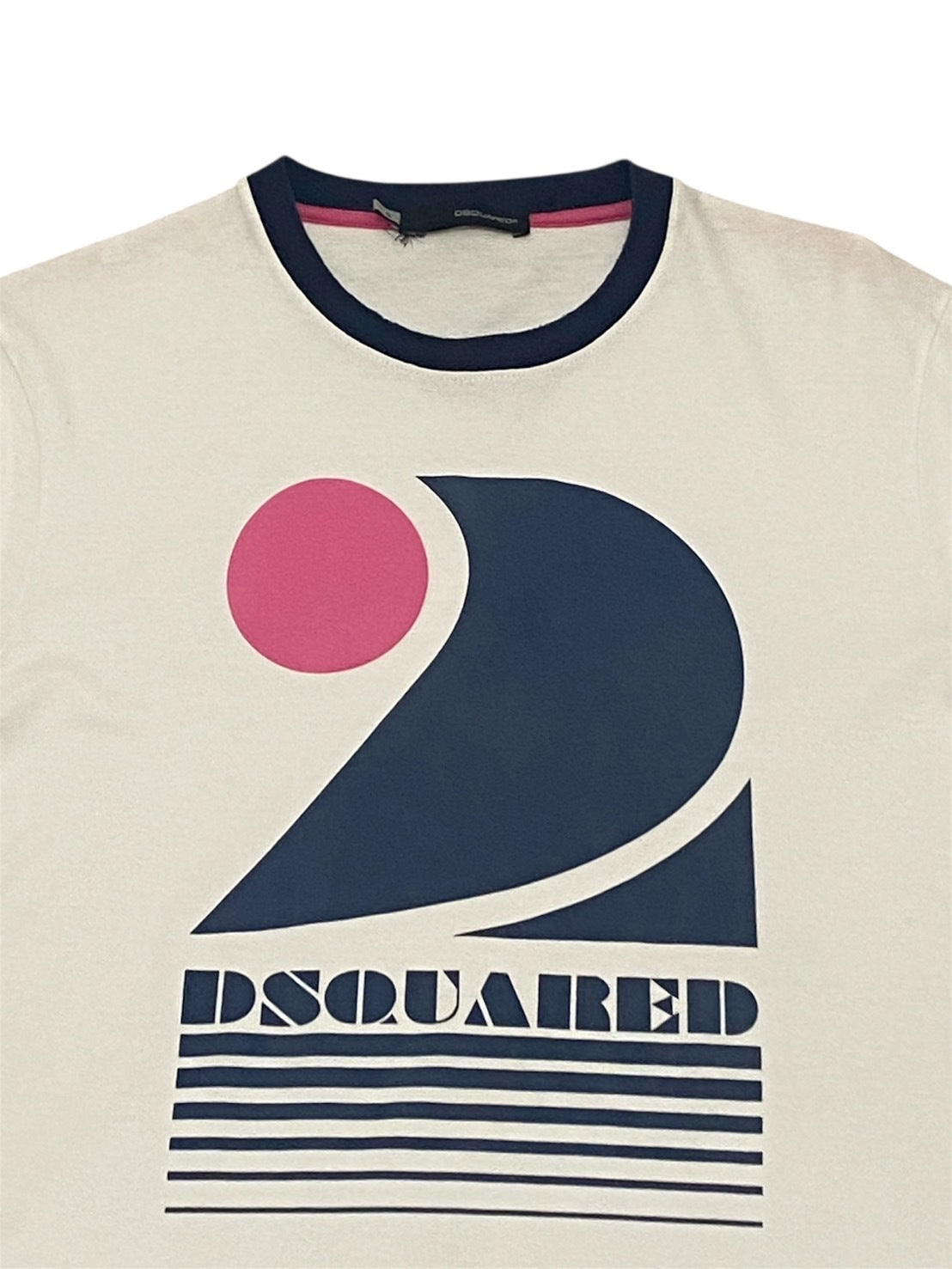 Dsquared2 Graphic Print Tee Blue Trim