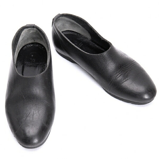Y's Leather Slip-Ons Black Size 22.5CM