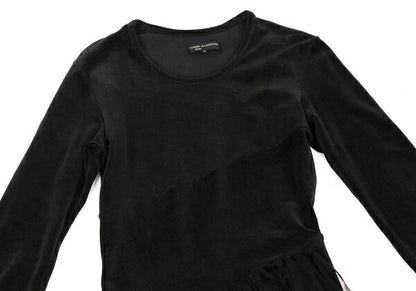 COMME des GARCONS NOIR Blue Velour Docking Tunic Blouse Size M