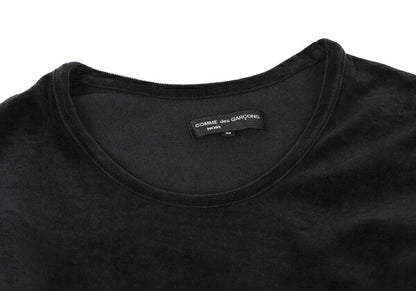 COMME des GARCONS NOIR Blue Velour Docking Tunic Blouse Size M