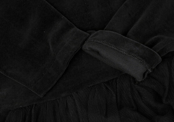 COMME des GARCONS NOIR Blue Velour Docking Tunic Blouse Size M