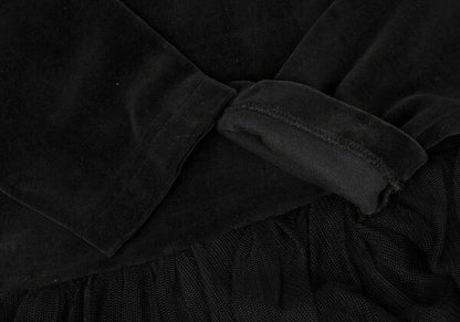 COMME des GARCONS NOIR Blue Velour Docking Tunic Blouse Size M