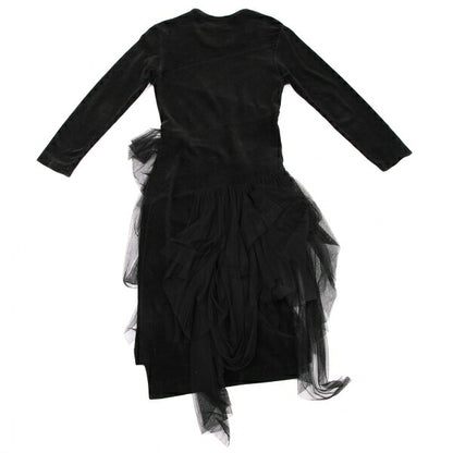 COMME des GARCONS NOIR Blue Velour Docking Tunic Blouse Size M