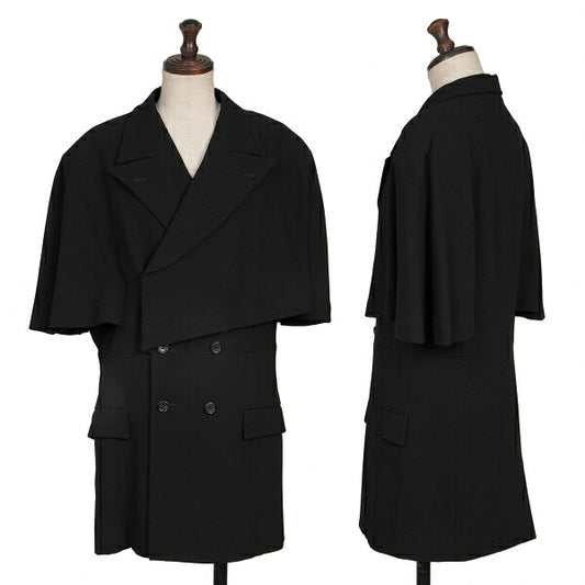 COMME des GARCONS Wool Double-Breasted Jacket Blk Size M