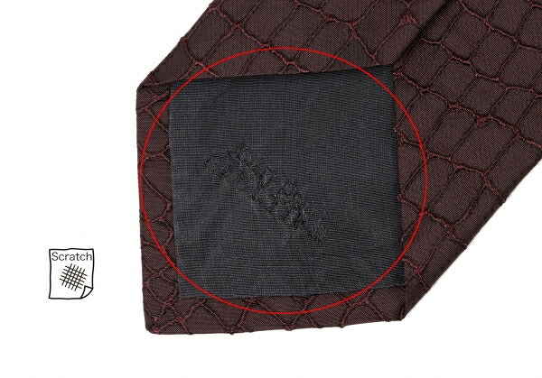 Jean Paul GAULTIER HOMME Crocodile Pattern Weave Tie Red