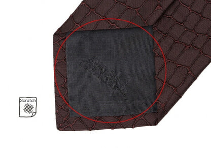 Jean Paul GAULTIER HOMME Crocodile Pattern Weave Tie Red