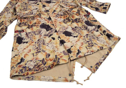 Yohji Yamamoto POUR HOMME Floral Wool Mods Coat Beige Size 4