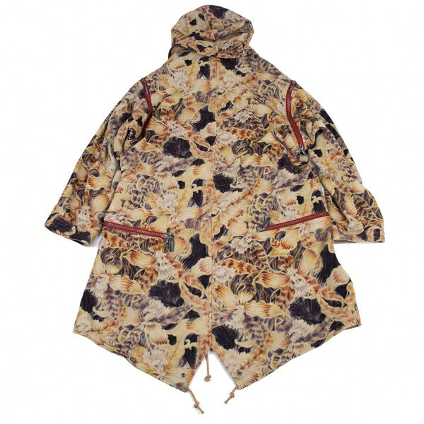 Yohji Yamamoto POUR HOMME Floral Wool Mods Coat Beige Size 4