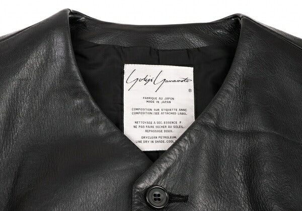 Yohji Yamamoto FEMME Cow Leather Vest Black Size S