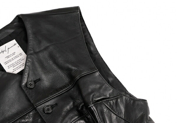 Yohji Yamamoto FEMME Cow Leather Vest Black Size S