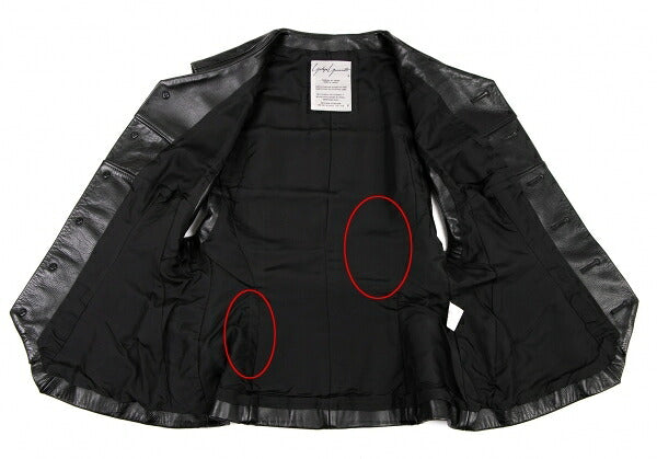 Yohji Yamamoto FEMME Cow Leather Vest Black Size S