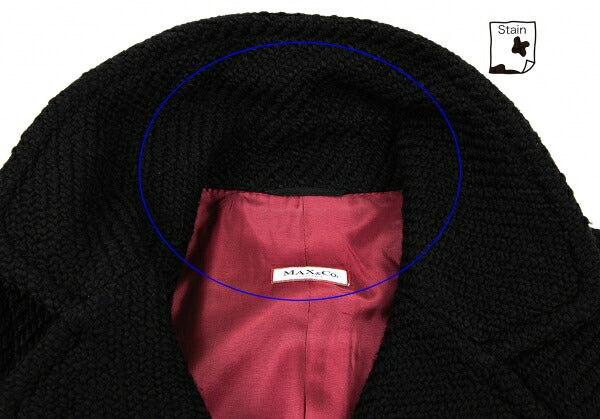 MAX&Co Acrylic Wool Double Knit Jacket Black Size 40