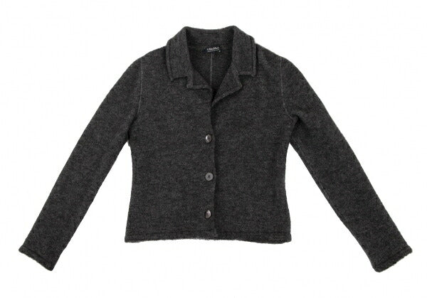 Max Mara Mohair Wool Knit Jacket Gray Size M