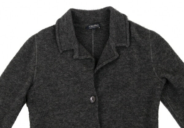 Max Mara Mohair Wool Knit Jacket Gray Size M