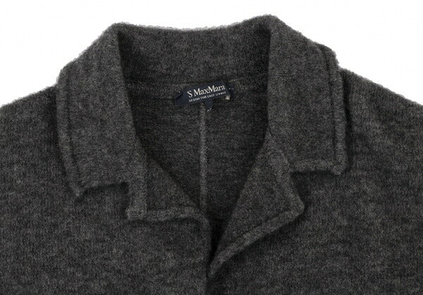 Max Mara Mohair Wool Knit Jacket Gray Size M