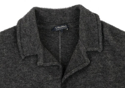 Max Mara Mohair Wool Knit Jacket Gray Size M