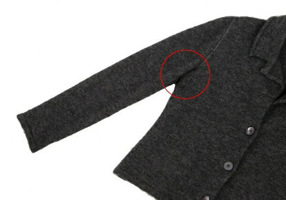 Max Mara Mohair Wool Knit Jacket Gray Size M