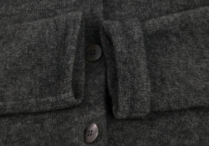 Max Mara Mohair Wool Knit Jacket Gray Size M