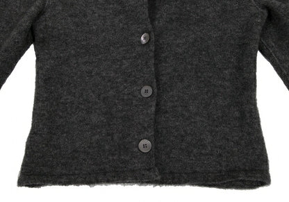 Max Mara Mohair Wool Knit Jacket Gray Size M
