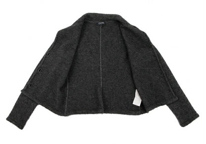 Max Mara Mohair Wool Knit Jacket Gray Size M