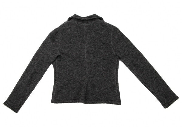 Max Mara Mohair Wool Knit Jacket Gray Size M