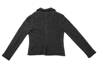 Max Mara Mohair Wool Knit Jacket Gray Size M