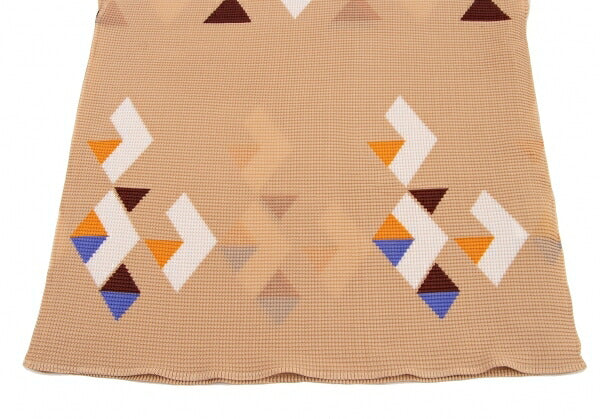 ISSEY MIYAKE me Triangle Print French T-Shirt Beige Size F
