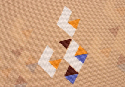 ISSEY MIYAKE me Triangle Print French T-Shirt Beige Size F